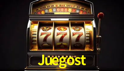 Una escena digital vívida inspirada en casino con Juegost mostrado prominentemente, luces brillantes, fichas, cartas y acentos dorados.